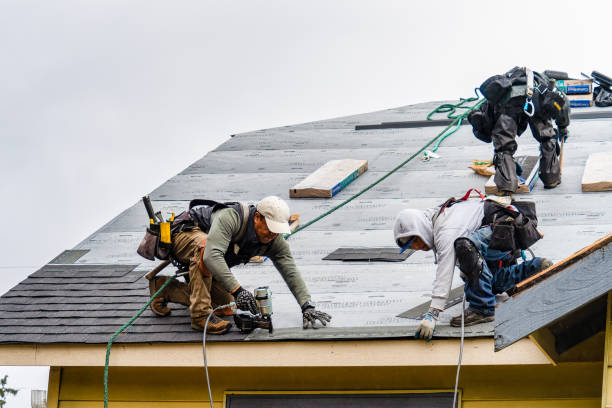 Professional Gutter Installation technician working in Karthaus, PA